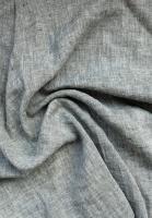 Ткань для шитья. Лён с эффектом мятости "серый меланж” арт. 88/1КР | Ellie Fabrics