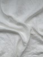 Ткань  лён с эффектом мятости  "белый" постельный арт. 101КР/ПЛ