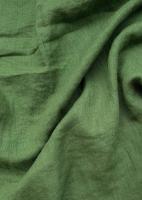 Ткань для шитья лён с эфектом мятости "зелёный 372” арт. 372КР