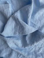 Ткань лён костюмный с эффектом мятости "голубой" 175 гр, 143 см, арт. 552КР | Ellie Fabrics