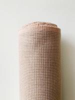 5807. Ткань умягчённый лён "гусиная лапка розово-бежевая" костюмный | Ellie Fabrics