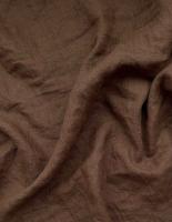 Ткань для шитья лён с эфектом мятости "шоколад” арт. 551КР | Ellie Fabrics