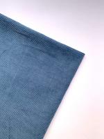 Ткань вельвет хлопковый "синий пыльный" арт.11W16 | Ellie Fabrics
