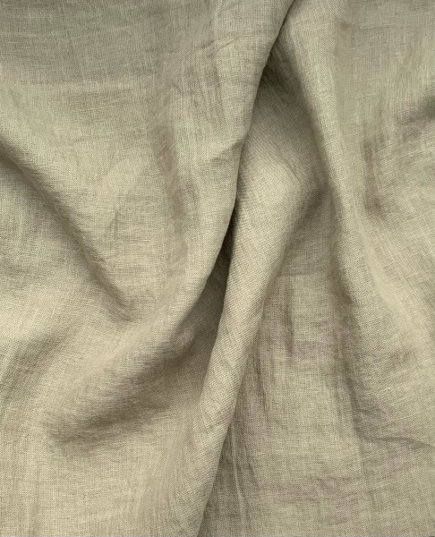 Ткань лён  для постельного "лавровый”  с эффектом мятости арт. 1377КР | Ellie Fabrics