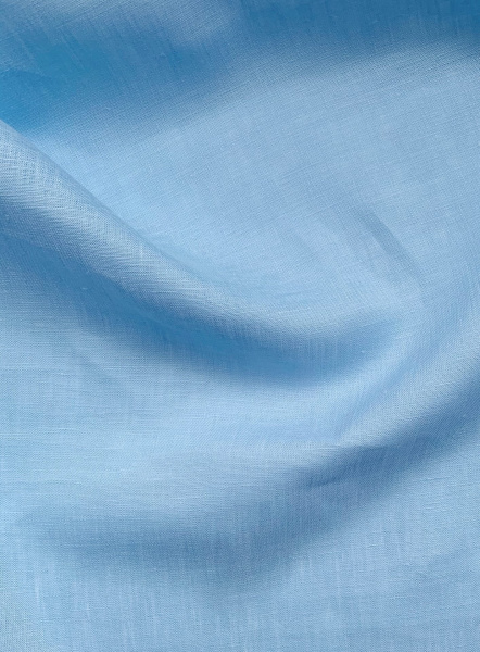 Льняная ткань умягченная "голубой 1481" сорочечная арт. 1481 | Ellie Fabrics