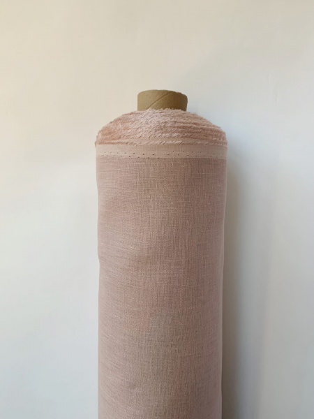 Ткань лён умягченный  "розовый грязный" сорочечный арт.27 | Ellie Fabrics