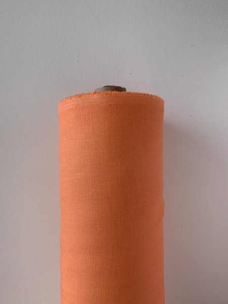 Ткань лён умягченный  "абрикосовый пунш" костюмный арт. 756 | Ellie Fabrics