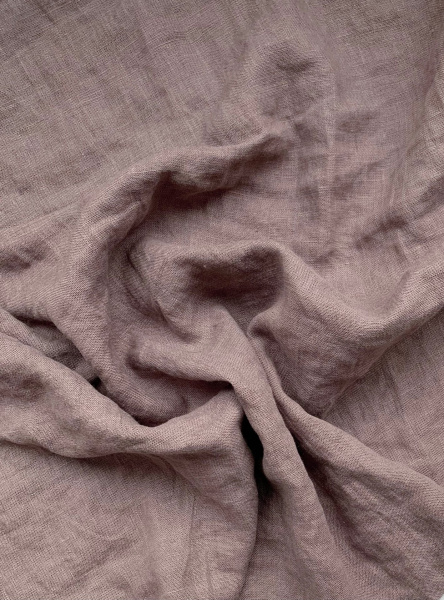Ткань лён для шитья с эфектом мятости "тауп” шир. 143 см, 175 гр, арт. 1212с | Ellie Fabrics