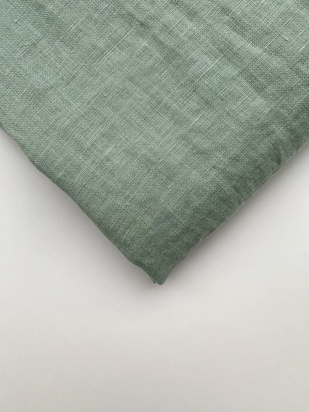 Ткань лён для постельного "ментол”  с эффектом мятости арт. 1099КР/ПЛ | Ellie Fabrics