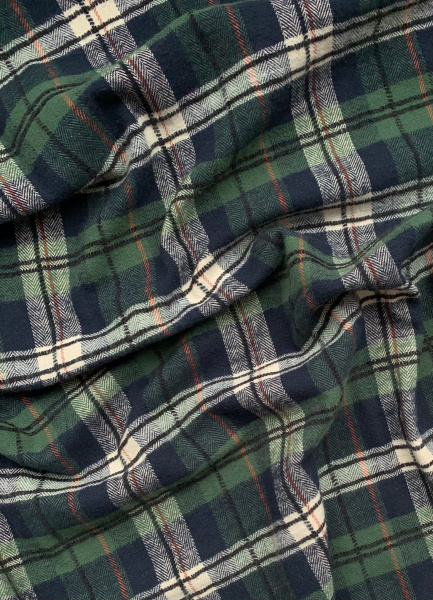Ткань для шитья. Фланель хлопковая "сине-зеленая" арт. 6559 | Ellie Fabrics