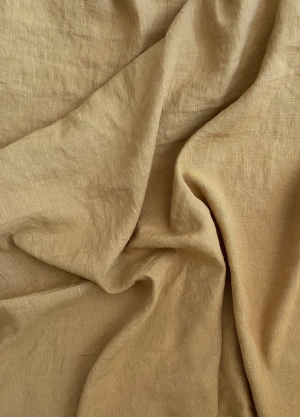Ткань лён/ вискоза умягченная костюмная "табак"  арт. 890ЛВ | Ellie Fabrics