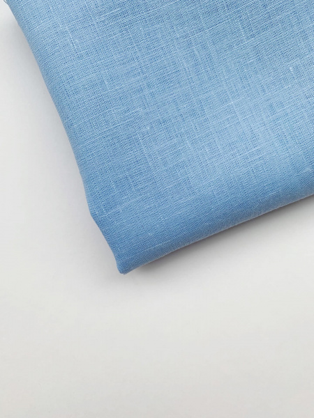 Льняная ткань умягченная "голубой 1481" сорочечная арт. 1481 | Ellie Fabrics