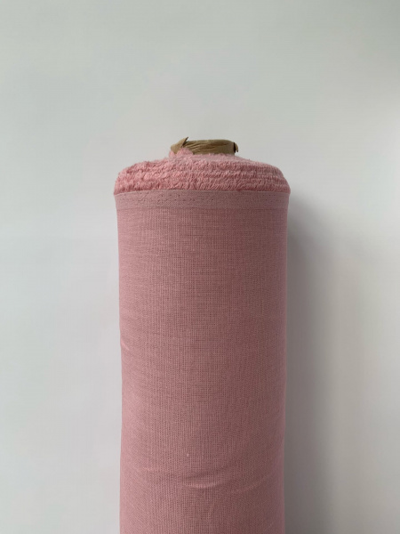 Ткань полулён умягченный "розовый" костюмный арт. 1128 | Ellie Fabrics